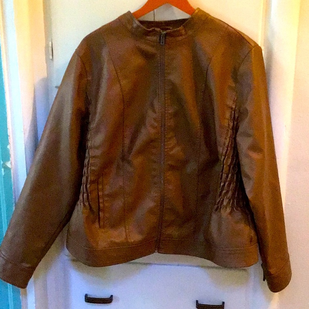 Simply Emma Faux Leather Jacket